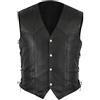 Gefomuofe Gilet in pelle per motociclisti, rocker da motociclista, gilet da motociclista, gilet in pelle nera