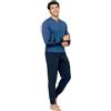 Generico Pigiama Uomo Lotto Art. LP1172 a Maniche Lunghe in 100% Puro Cotone (IT, Testo, S, Regular, Regular, Jeans 1182)