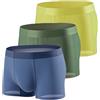 YUSHOW - Confezione da 3 Boxer da Uomo in Gelo di Seta, Biancheria Intima da Uomo Sexy, Morbida e Comoda, Boxer Senza Cuciture e Traspiranti.., XL