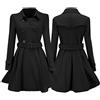 Cocila Cappotto Invernale Caldo Con Cintura Lungo In Lana Da Donna Trench Casual E Capispalla Borse Giubbotto Finta Pelle Donna Felpa Elegante Zip Giacca Trapuntata Morbido Pellicciotto Nero