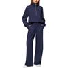 Generico Completo Donna Palestra Comode Casual Felpa Mezza Zip Senza Cappuccio e Pantaloni Set di Abbigliamento Sportivo Elegante Curvy Tuta da Ginnastica Completa Tute Maniche Lunghe da Casa Autunno Invernale