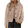 Generico Giacca Moto Donna Bomber Softshell in Finta Pelle Scamosciata con Risvolto Colletto in Pelle Scamosciata Giacche Primavera Inverno Caldo Maniche Lunghe Moda Camoscio Giubbotto Vintage Cappotto