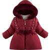 FEOYA Bambina Giubbotto Invernale Outwear Bimba Piumino Parka All'Aperto Bambine Cappotto Pelliccia Elegante Bambini Giubbotto Con Il Cappello Con Neve Escursionismo Sci 1-5 Anni