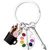 Guqqeuc Portachiavi con tavolozza artistica, regalo per gli amanti dell'arte, regalo artistico per artisti, migliori amici, regalo di compleanno e Natale per insegnanti d'arte, Stile 3, S