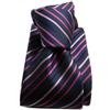 Avantgarde - Cravatta blu a righe rosa millerighe strette fini colore colour blu fantasia a righe striped gestreift misura cm 8 fantasia 8