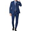 VEQUÈ Abito da Uomo Micro Fantasia Vestito Formale Completo Elegante Sartoriale Slim Giacca e Pantalone da Ufficio