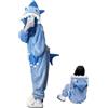 FFFF & OLFEH Pigiama Intero Donna - Pigiamone Intero in Pile Caldo e Morbido - Gadget Stitch Idea Regalo (Blue,L)