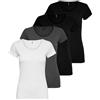 ONLY Onllive Love S/S O-Neck Top 2pack Noos T-Shirt Donna (Pacco da 2)