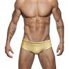 RQPYQF Costume Slip Uomo, Costume Mare Uomo Slip Piscina Costume Nuoto Slip Costume Uomo Swimming Brief Coulisse Regolabile YK80 Taglia M - XXL (Oro, L)