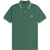 Fred Perry Slim Fit Twin Tipped Polo M3600, Verde, L