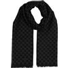 MOSCHINO sciarpa lana Double question mark uomo black