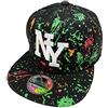 J26 Kids Bambini SNAPBACK USA Cap Berretto Teenie Kappe Basecap Mütze Trucker Cappy Sport NY, nero/verde, Taglia unica