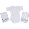 ADF Body Neonato in Caldo Cotone - Set 3 Pezzi - Manica Corta - Intimo Neonato Morbido e Traspirante - Corredino Nascita Bimbo/Bimba.100% in caldo in cotone.