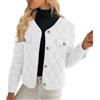 WZMYDBD Giacche Donna Piumino Da Donna, Tinta Unita, A Maniche Lunghe, Trapuntato, Con Bottoni, Giacca Invernale Leggera, Giacca Invernale per Le Mezze Stagioni, Caldo Tampone, Parka