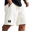 MakingDa Pantaloncini da uomo estivi con tasche a gamba dritta in vita elasticizzata con coulisse vestibilità regolare Pantaloni corti in jacquard casual sportivi leggeri