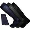AMAL SOCKS Calze Lunghe Uomo in Cotone Filo di Scozia con Polsino alto a costine, calze formali ed eleganti, realizzate con filati di qualità leggeri e sottili cucitura ultrapiatta, Marchio Italiano | 6 paia