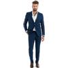 Giosal Abito Uomo Monopetto Vestito Completo Giacca Pantaloni Elegante Vari Colori (46, Blu Chiaro)