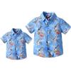 Winmany Padre Figlio Abbinato Camicie hawaiane Mens Boys Floreale Spiaggia Outfit Famiglia Vacanze estive Maniche Corte Tops