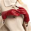 MGGMOKAY Guanti invernali donna pelle touchscreen, rosso, L