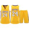 LUVYIMO Maglia da basket senza maniche maglia maglia gilet uniforme top e pantaloncini estivi set gara show party, giallo., 5XL(185-195CM)