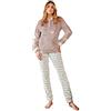 Nottingham Pigiama Donna Invernale Coral Fleece, Pile Effetto Coral Fleece, Caldo Molto Morbido (38300 Tortora, XL)