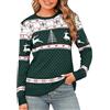 Totatuit Maglione Natalizio da Donna Lavorato a Maglia Invernale con Fiocchi di Neve e Renne