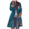 riou Cappotto Lungo Stampa Invernali Giubbotto: Trench Giubbotto con Cappuccio da Donna a Maniche Lunghe Parka Capispalla Caldo Elegante Giacca Vintage Stile Etnico Giacche a Vento