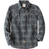 Dubinik® 6 oz Camicia Flanella Uomo Camicia Uomo Flanella Leggera Cotone Comode Casual Invernale Camicia A Quadri Uomo Modello a Scacchi Grigio 2XL