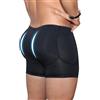 GENEMEN Uomo Imbottito Intimo Butt Enhancer Shapewear Butt Lifter Boxer con pastiglie Staccabili (Nero a Vita Medio, XL)