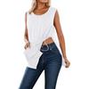 Generico Maglietta Unisex per Canotte Post-operatorie alla Spalla Canotta da Riabilitazione Donna t-Shirt Uomo con Bottoni a Pressione e Strappi Abbigliamento chemioterapia #0318Y