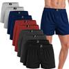 SGS Boxer Uomo Morbidi e Larghi - Mutande Uomo a Pantaloncino in 100% Cotone, Mutande a Pantaloncino, Confezione da 10 o 6 - Boxer Uomo Cotone di Tela