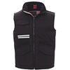 PAYPER Mig 2.0 Gilet Unisex da Uomo Donna 100% Poliestere Interno Imbottito Chiusura Zip Porta Smartphone Badge Bande Reflex Taglie Forti Nero (L)