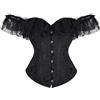 Josamogre Nerocorsetto Donna Abito Corsetti Corpetto corbustino Corsetto for Women with Sleeves off The Shoulder Lace Floral Victorian S