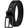Fenix Fashion FENIX LOS ANGELES Cintura Uomo Pelle Vegana, Taglie 80-110 cm, Fibbia Senza Nichel 30 mm, Cinture Ideale per Abiti, Jeans, Lavoro Casual e D'affari, Vari Colori