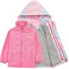 Generisch 3 anni di abbigliamento da sci a maniche lunghe, impermeabile, resistente alla neve, con giacca interna rimovibile per, giacca funzionale per bambini grandi e ragazze, Colore: rosa., 5-6