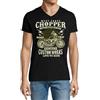 Atspauda West Coast Chopper Live to Ride - Maglietta da uomo in cotone con scollo a V, colore: nero
