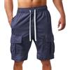 Generico Pantaloni Corti Uomo Cargo Estivi Bermuda Con Tasche Laterali Elasticizzati Militare Cotone Casual Shorts Da Lavoro Multitasche Taglie Forti Sportivo Larghi Pantaloncini Vintage Classico Tinta Untia