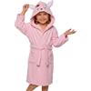 o-day Morbido Accappatoio Bambino Spugna e Divertente Accappatoio Bambina Spugna con Cappuccio a Forma di Animali Cotone 100% (IT, Età, 3 anni, 4 anni, Regular, Rosa - Gattina)