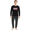 United Labels Set Pigiama Marvel da Uomo, Top a Maniche Lunghe con Pantaloni, Nero/Grigio (AS3, Alpha, X_L, Regular, Regular), nero/grigio, XL