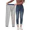 zsangbee - Jeans termici da donna, con fodera in pile, jeans invernali skinny, jeans caldi in denim, A02, S