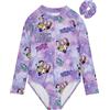 KPop Demon Hunters Costume Piscina Bambina con L'Elastico, Huntrix Costume Nuoto Bambina Un Pezzo, Viola 11-12 Anni