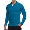 KUYIGO Maglia Uomo Manica Lunga Tinta Unita Slim Fit Casual Magliette L Alzavola Profonda
