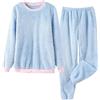 Celanisai Pigiama da donna lungo, caldo, in pile polare, set pigiama invernale a maniche lunghe, tuta da casa 2 pezzi, pullover e pantaloni da pigiama, biancheria da notte soffice autunnale