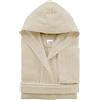 Corredocasa Accappatoio Unisex con Cappuccio e Tasche in Morbida Spugna Tinta Unita Disponibile in Vari Colori e Misure (IT, Testo, XL, Regular, Regular, Beige)