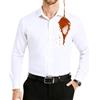 Casey Kevin Camicia Uomo Maniche Lunghe Anti Macchia Idrorepellente Bambu Elegante Camicia Uomo No Stiro Business per Matrimoni Libero Viaggi Ufficio, Bianco, M
