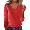 Generico Maglione Donna Invernale Maglioncino Donna Taglie Forti Caldo Mohair Maglioncini Pullover Termico Norvegesi Tops Golf Pesante Oversize Curvy Morbido Maglie Lana Sweater Abbigliamento 13#rosso M