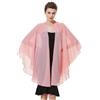 BEAUTELICATE Scialle Donna Elegante per Cerimonia Taglie Forti Chiffon Coprispalle Sheer Stola Donna per Matrimonio Estivo Sposa Abiti (Ballett Rosa, Taglia Unica)