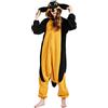 ULEEMARK Animale Onesie Unisex Pigiama Anime Cosplay Halloween Costume Attrezzatura Adulto Bassotto-S(148-155CM)
