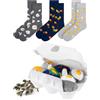 soxo Uovo Pasqua Calzini Donna Divertenti Idee Regalo Uomo Regali Amica Calze Uomo Cotone 40-45 Pasqua 3 Paia