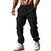 HEONSATI Pantalone Uomo in Lino Pantalone Estivi in Vita a Gamba Dritta Sportivi Pantalaccio Lunghi Eleganti Taglie Forti Yoga Traspirante Pantaloni Leggeri Cotone e Lino Jogging Lavoro Loose Fit Coulisse